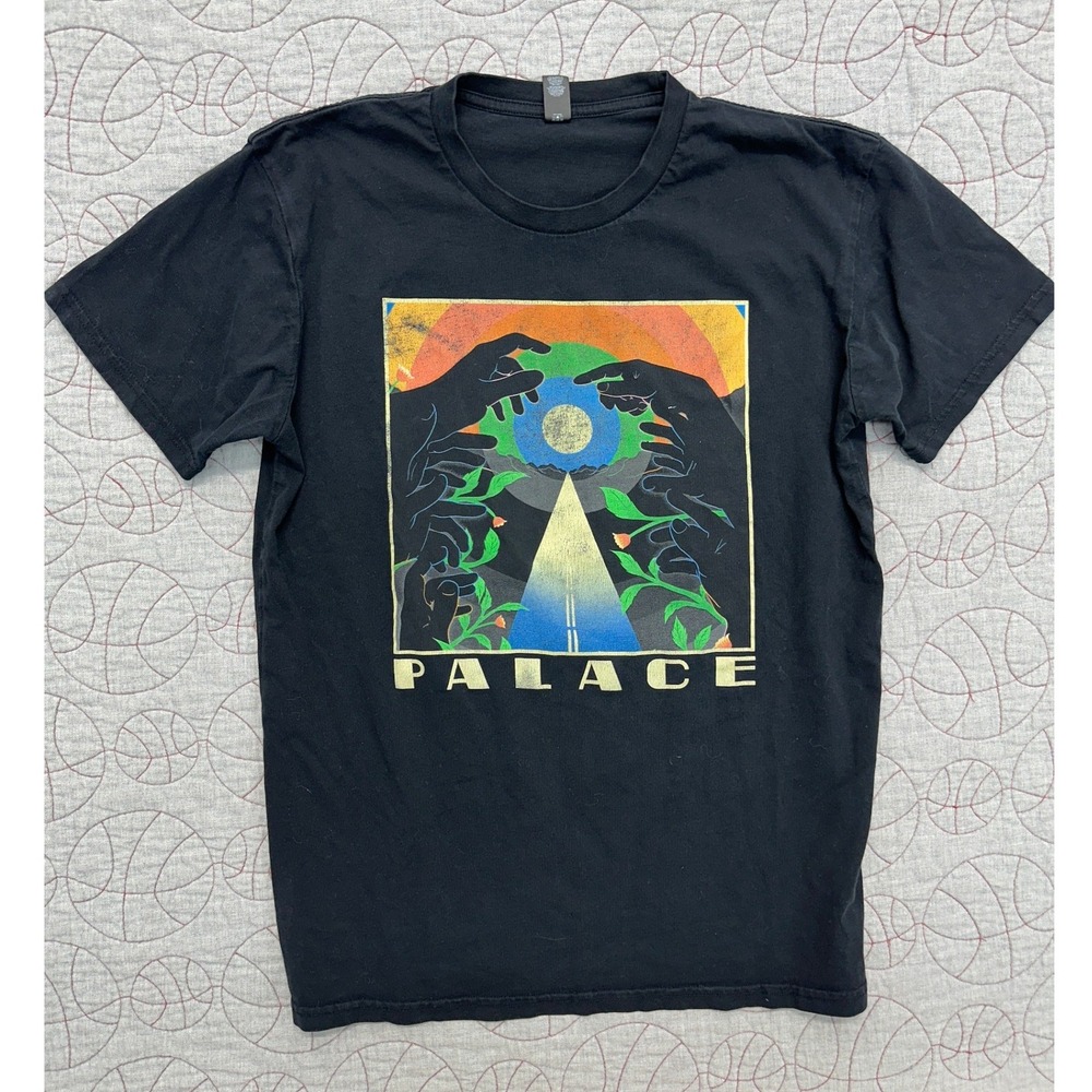 Palace Skate T-Shirt Black Tour 2023 Graphic Streetwear / Men's Large